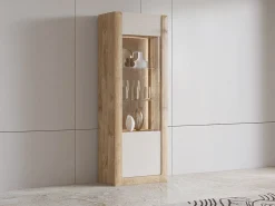 Reol Sovera 101 (Gylden eg + Lys grå)