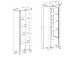 Reol Tolnue 101 (Mørkegrøn + Lefkas eg)