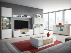 Reol Torsone 103 (Hvid + Glansfuld hvid + San remo eg)