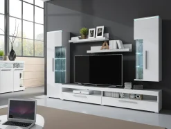 Reol Torvire 106 (Hvid + Glansfuld hvid)