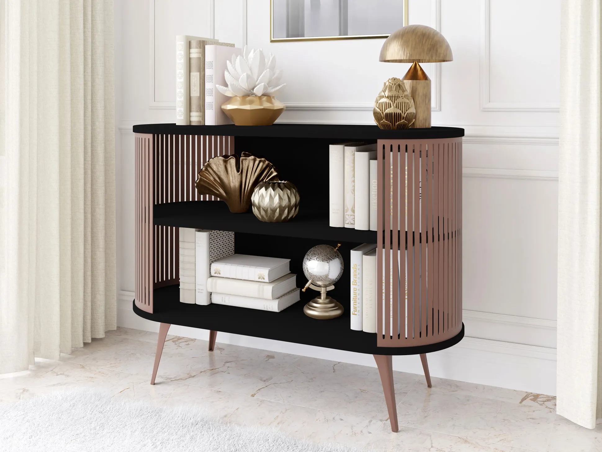 Reol Vitum I (Lyserød + Sort)