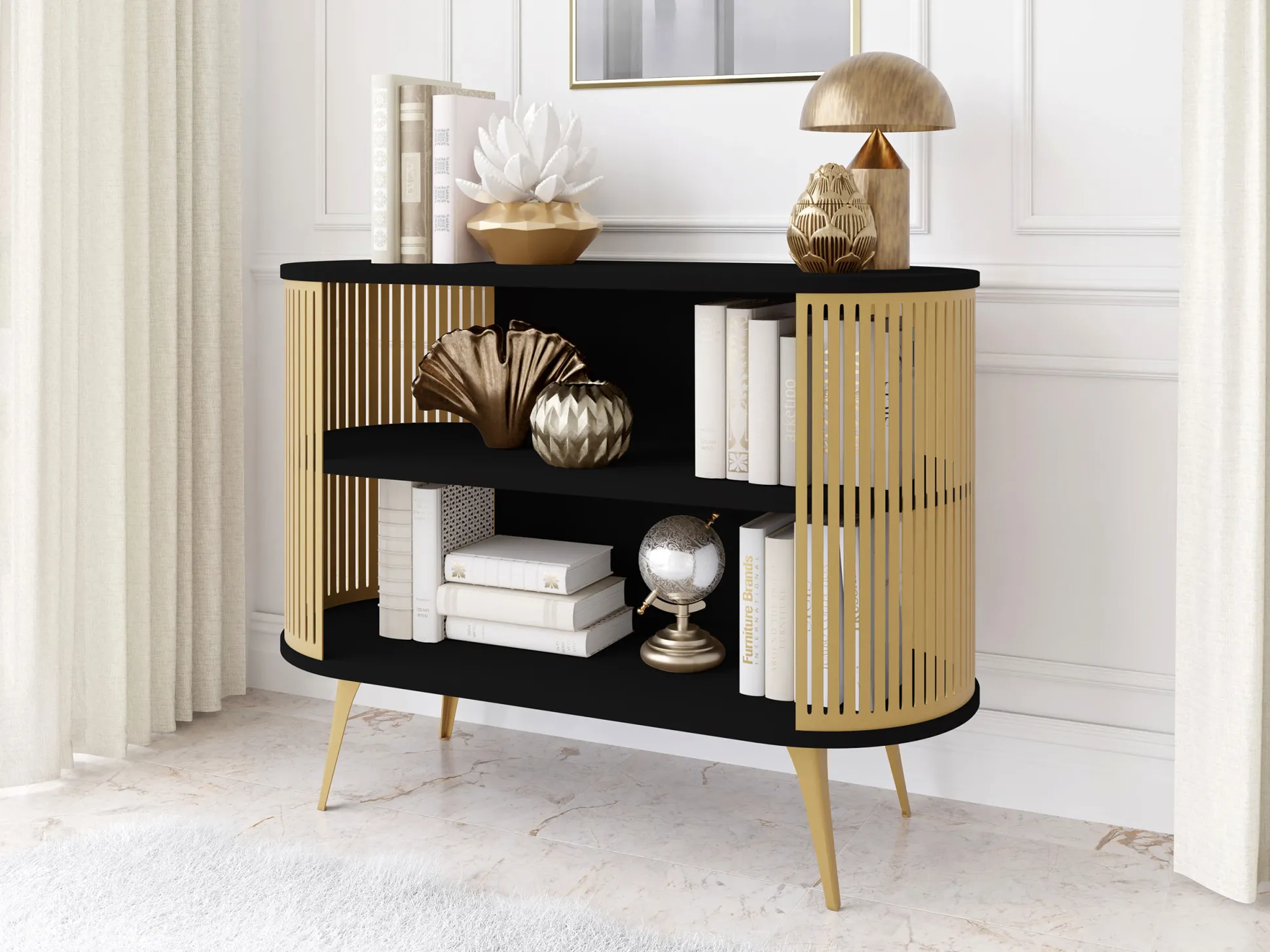 Reol Vitum II (Gylden + Sort)