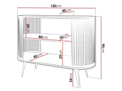 Reol Vitum II (Gylden + Sort)