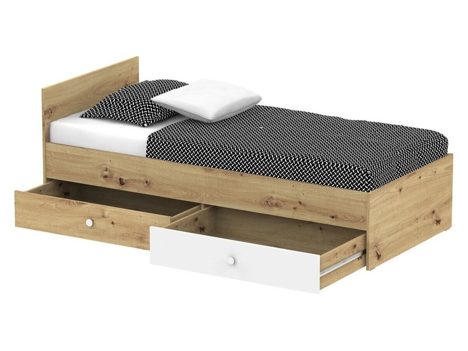 Seng Almira 113 (Artisan eg + Hvid)