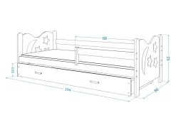 Seng Aurora 124 (Grå)