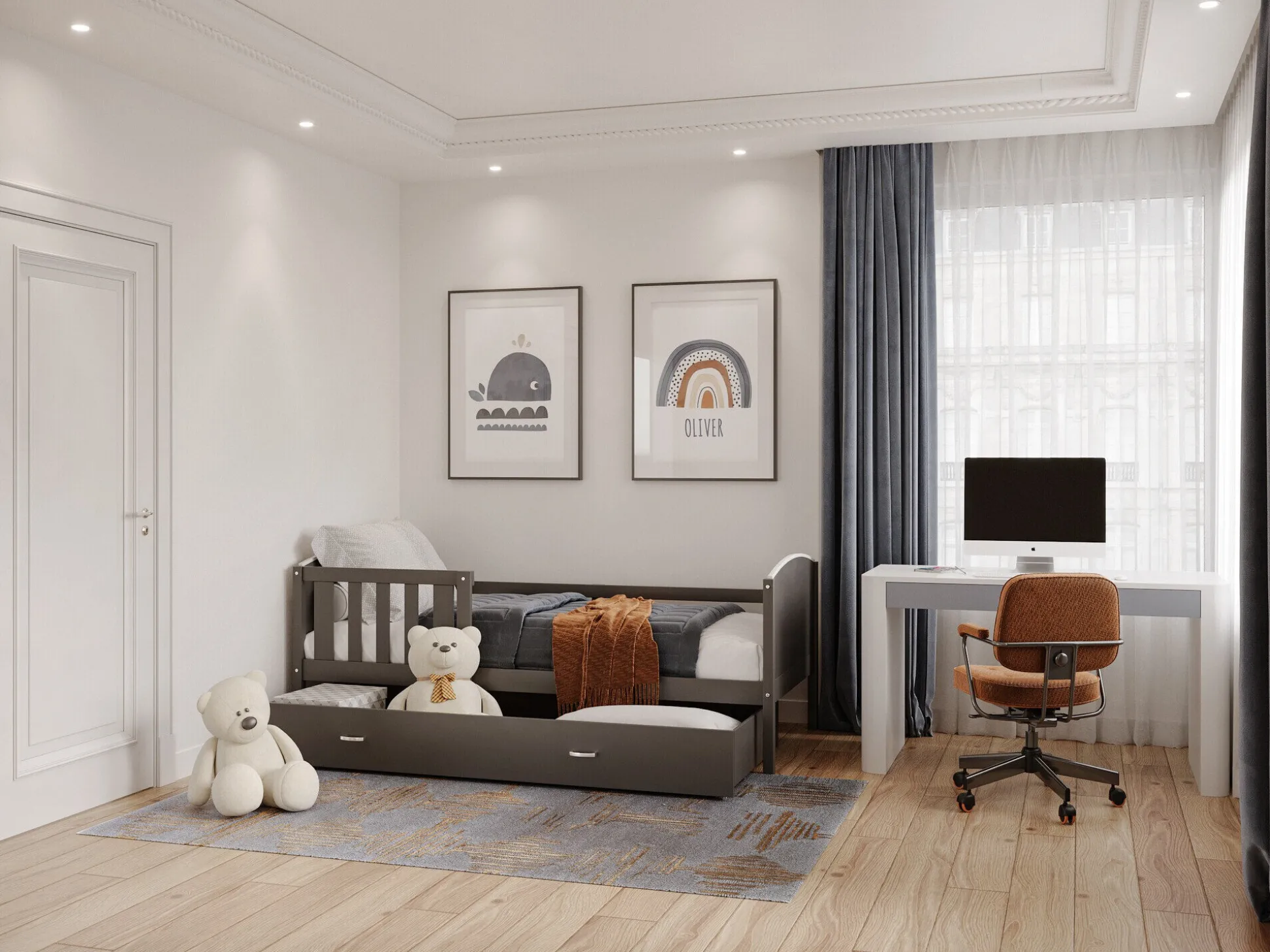 Seng Aurora 131 (Grå)