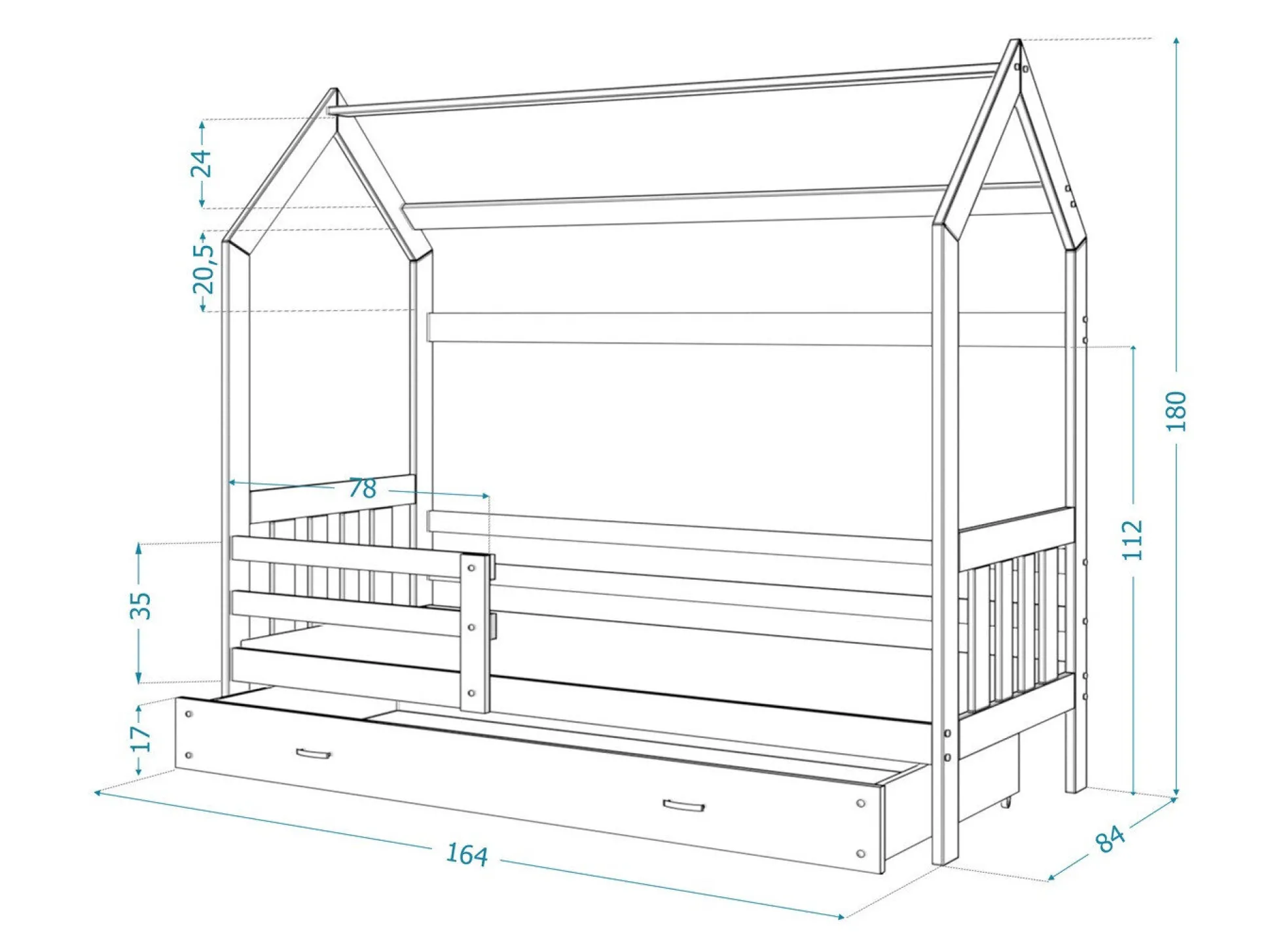 Seng Aurora 122 (Hvid)