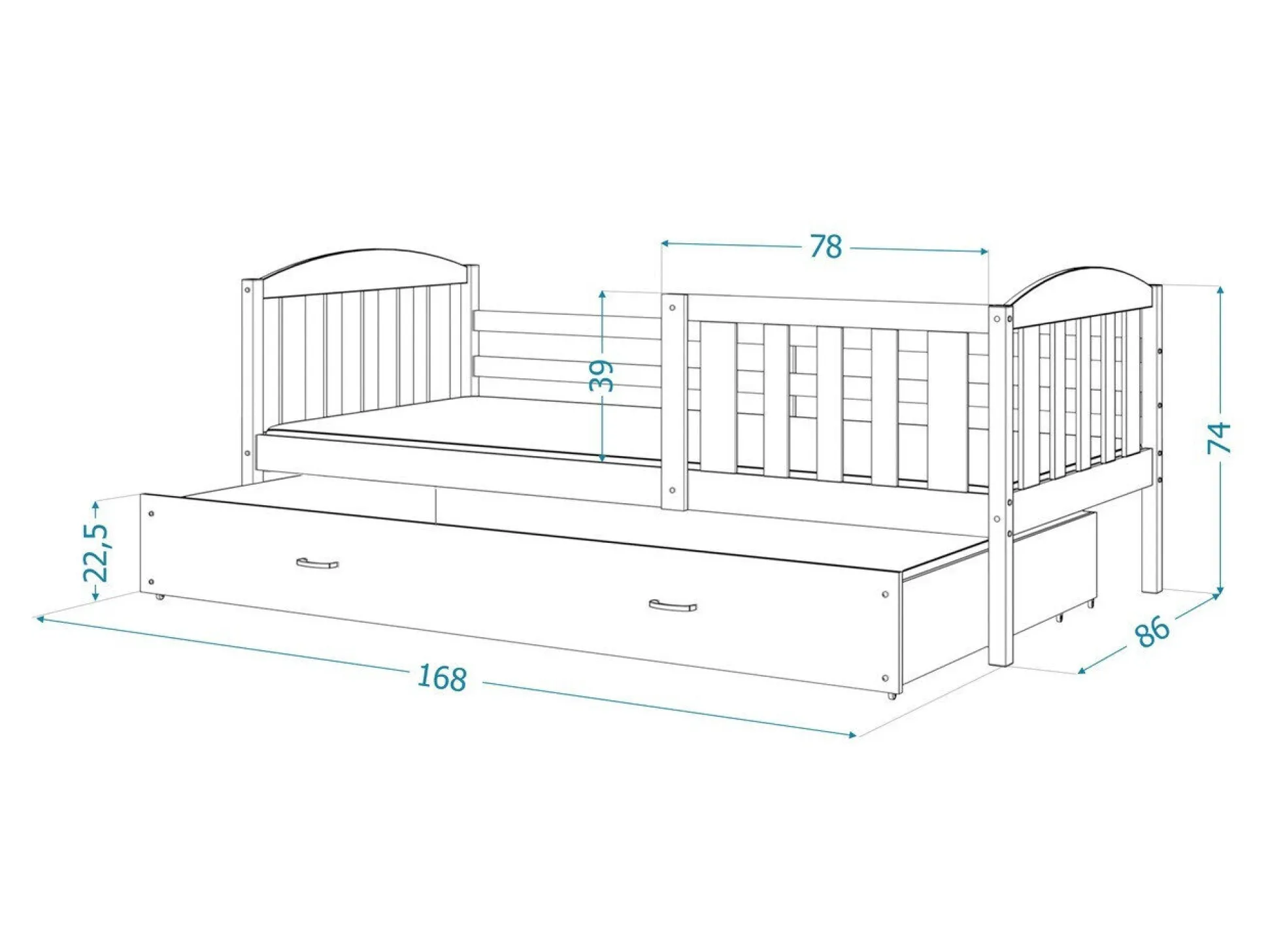 Seng Aurora 126 (Hvid)