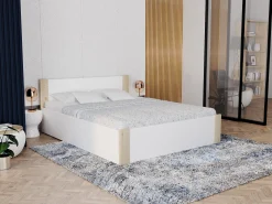 Seng Aurora 154 (Hvid + Fyrretræ)