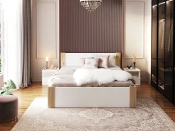 Seng Aurora 155 (Hvid + Fyrretræ)