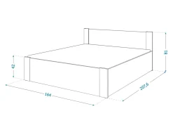 Seng Aurora 155 (Hvid + Fyrretræ)