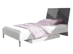 Seng Campus (Hvid + Gloss grå)