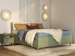 Seng Fertalu 107 (Grøn + Egetræ)