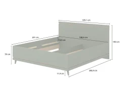 Seng Fertalu 107 (Grøn + Egetræ)