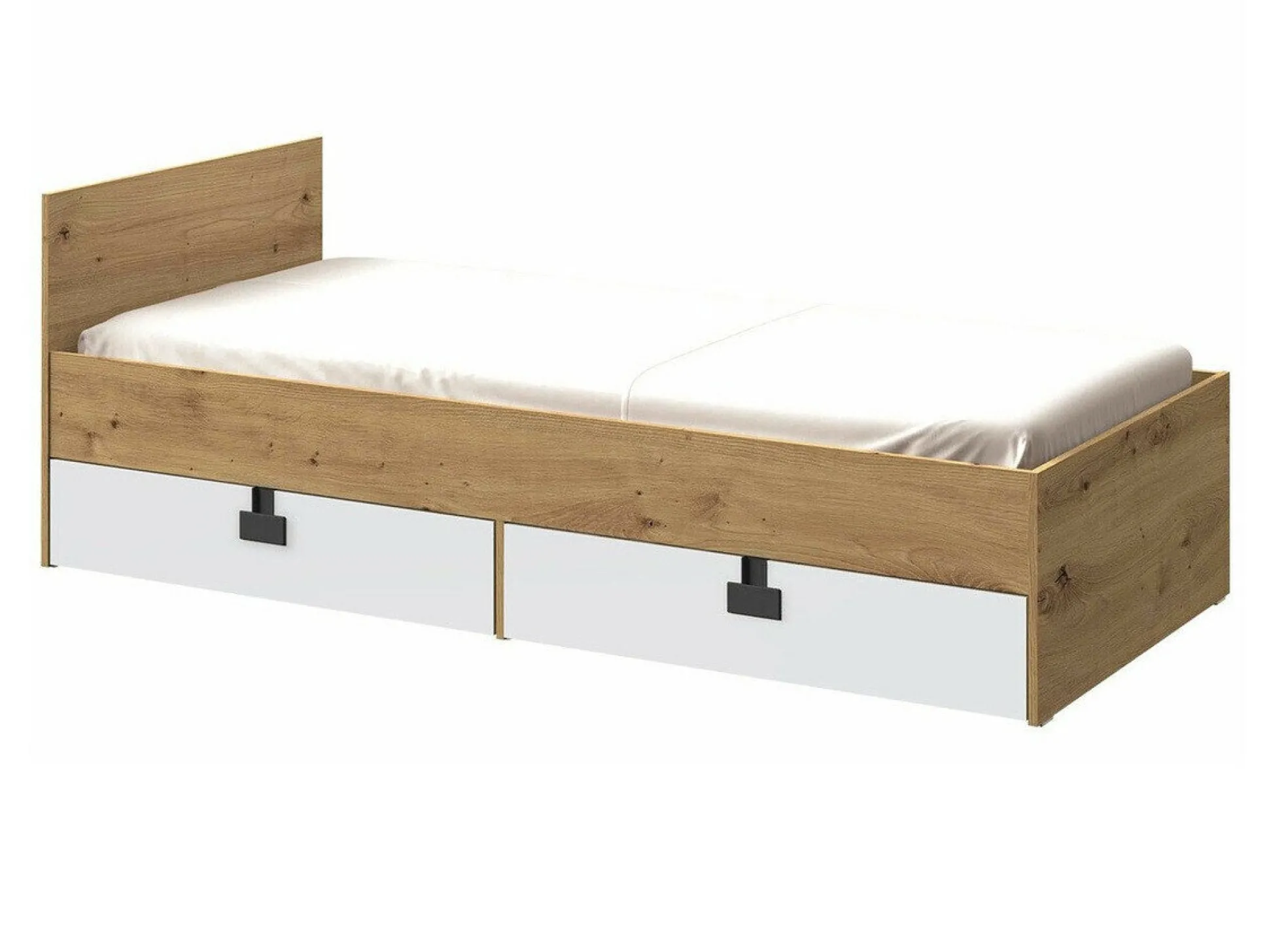 Seng Florevi 106 (Mat hvid + Artisan eg)