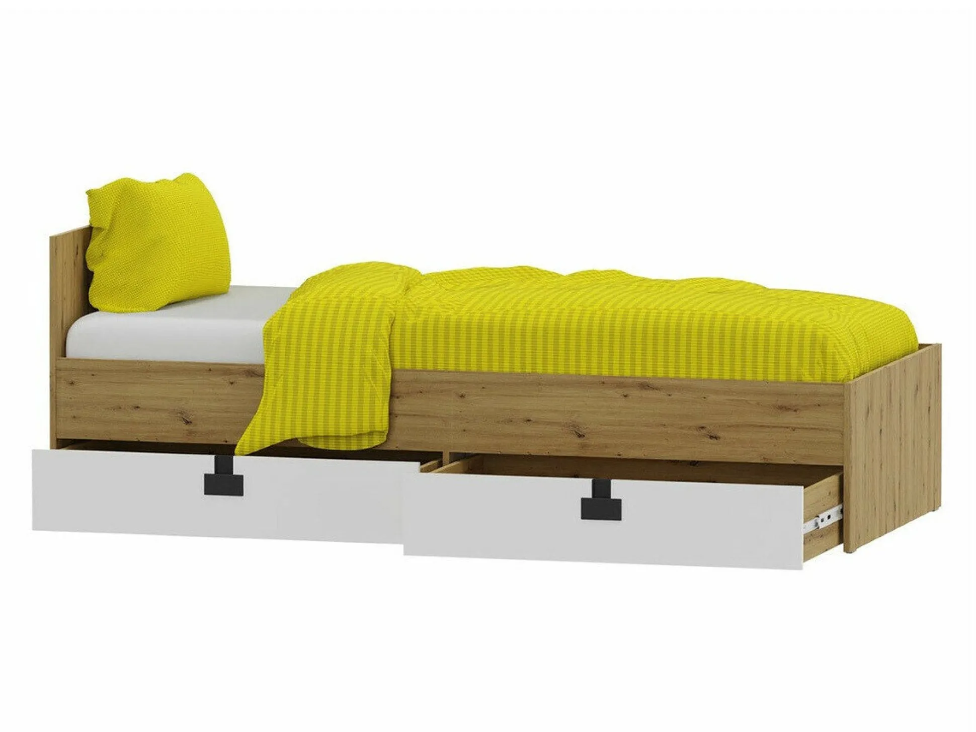 Seng Florevi 106 (Mat hvid + Artisan eg)