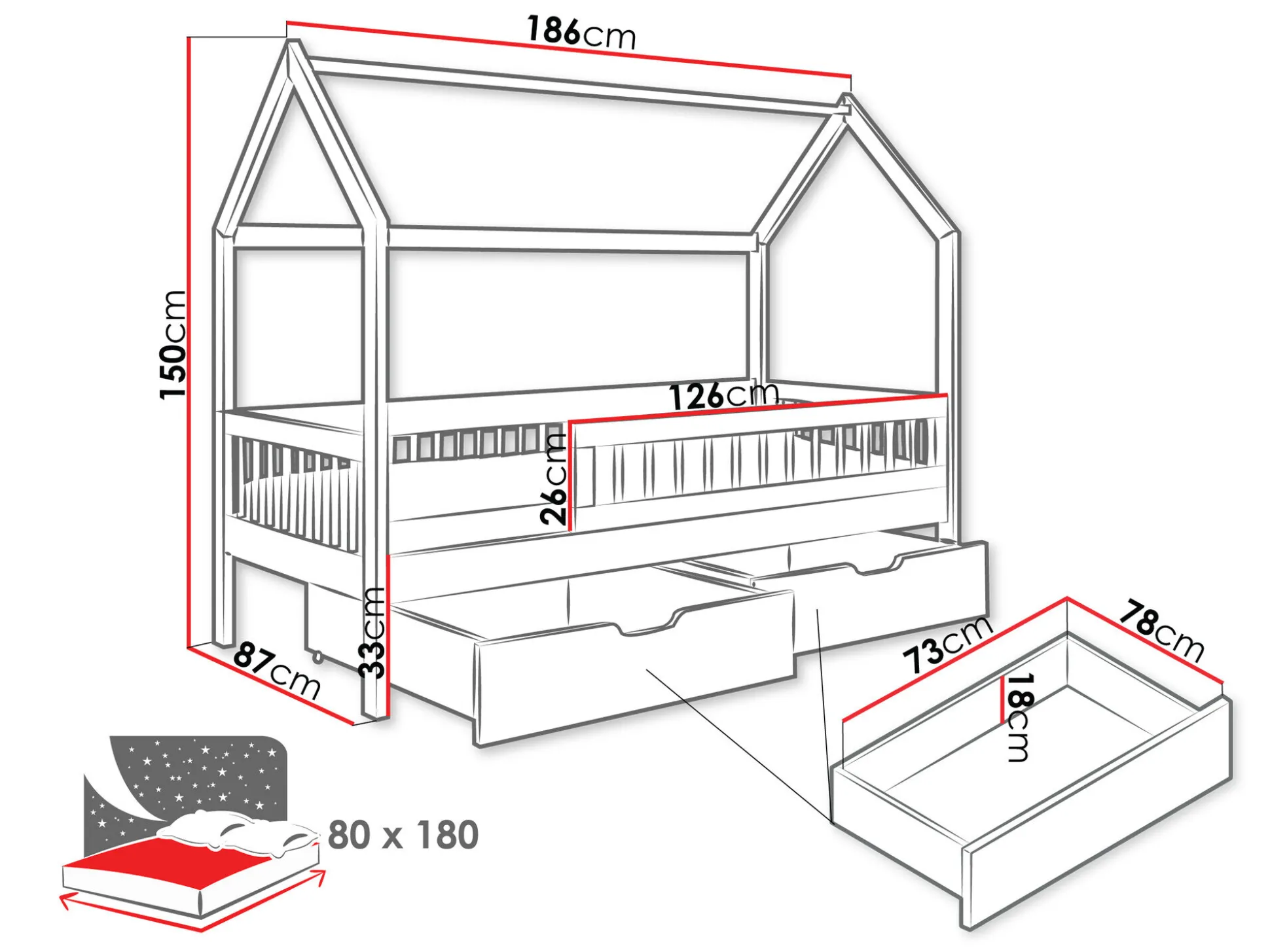 Seng Henderson 167 (Hvid)