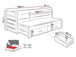 Seng Henderson 140 (Hvid + Artisan eg)