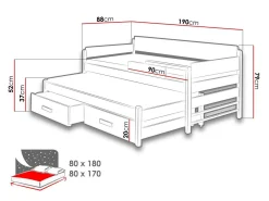 Seng Henderson 121 (Hvid + Grå)