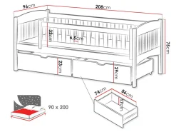 Seng Vista 112 (Hvid)