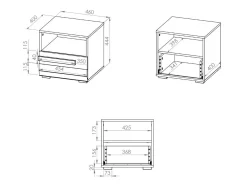 Sengebord Alcala 115