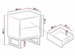 Sengebord Calcalo 104 (Beige)