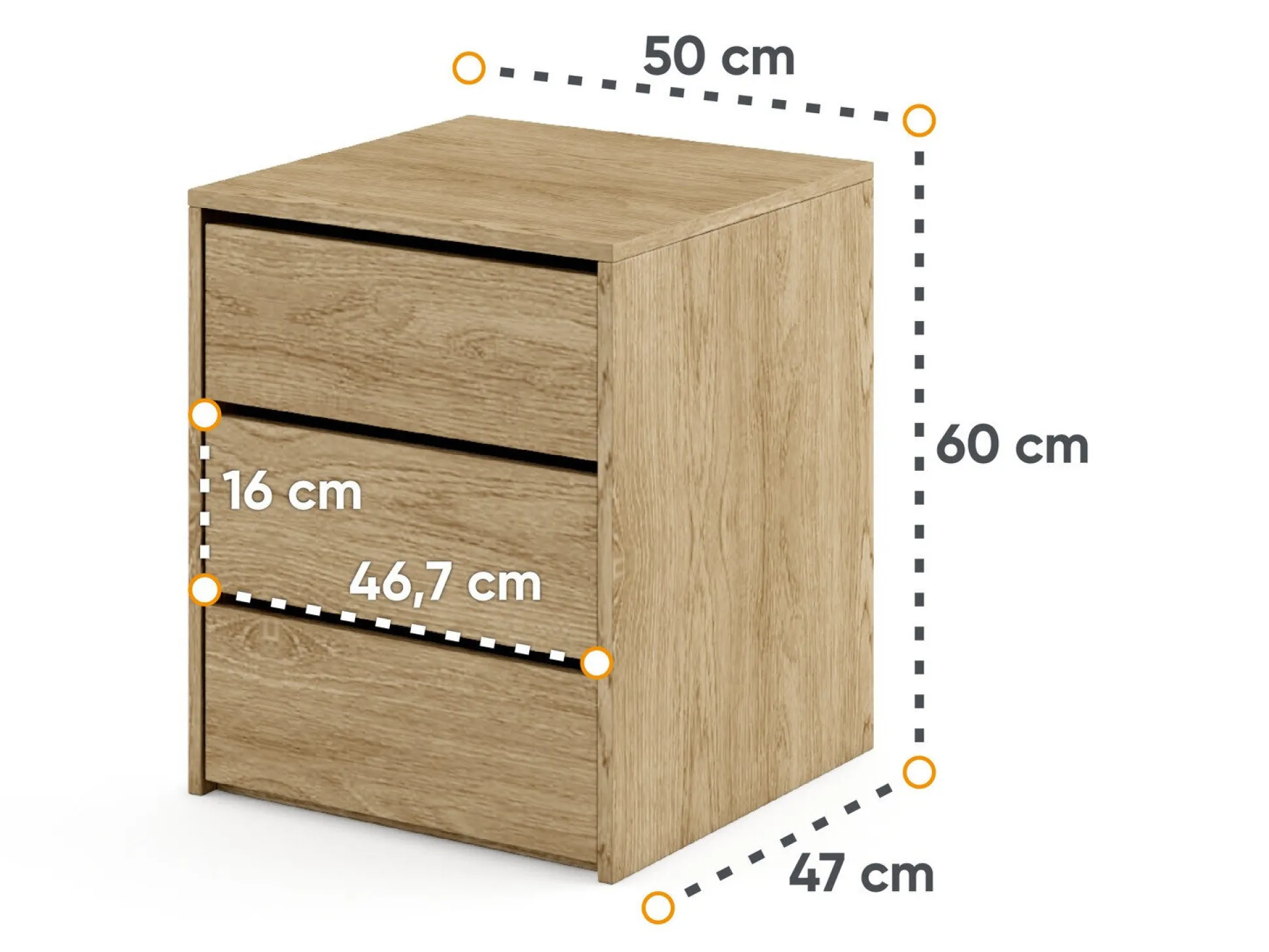 Sengebord Cirdelu 113 (Egetræ)
