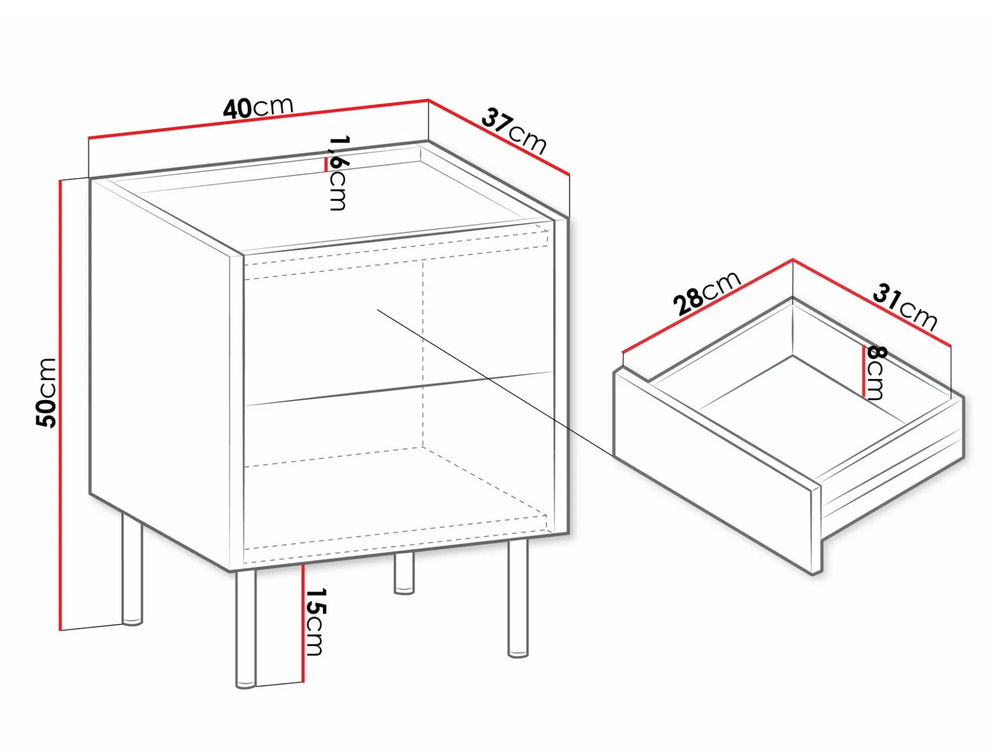 Sengebord Comfivo Belviro