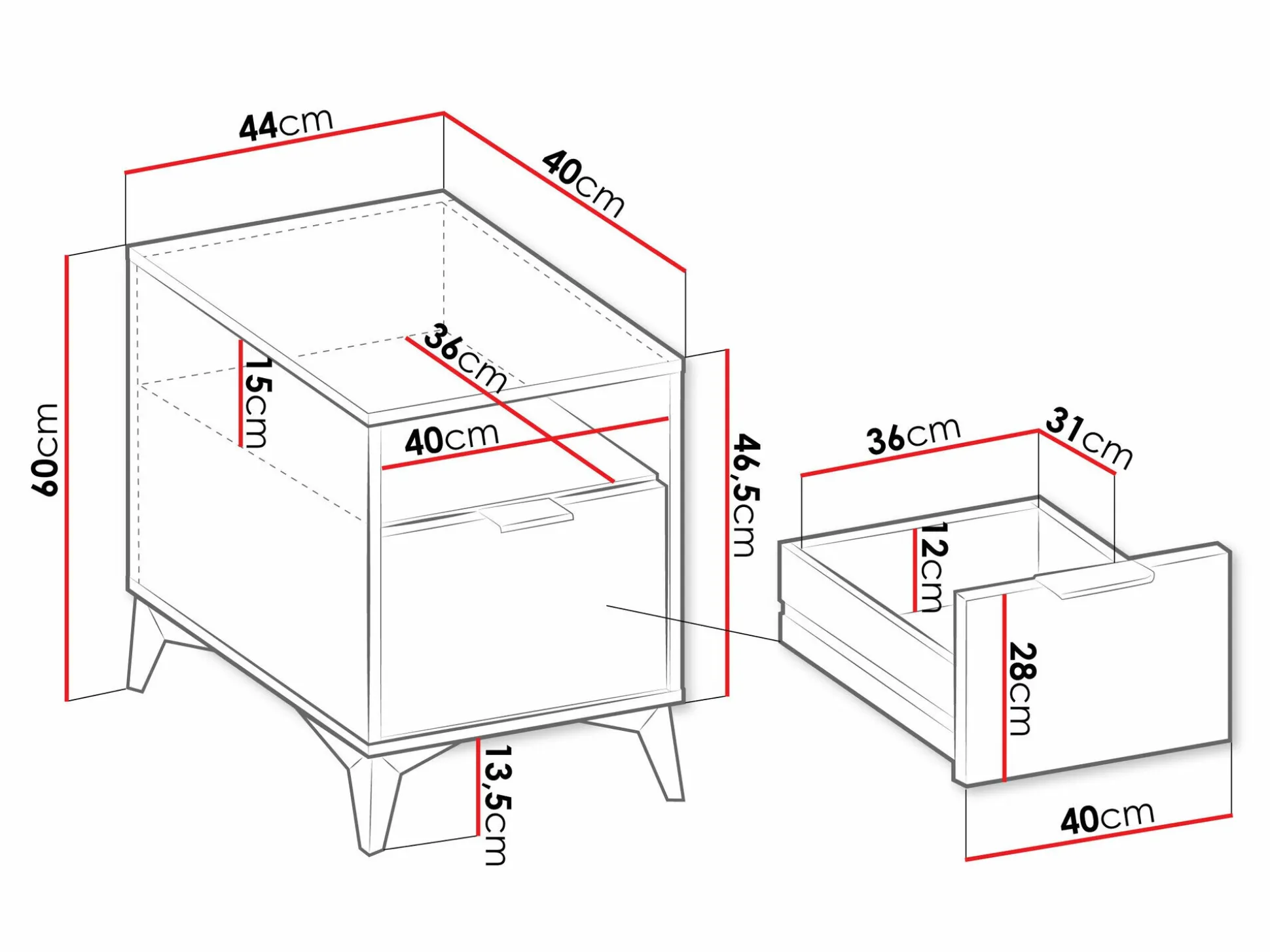 Sengebord Comfivo Citrus