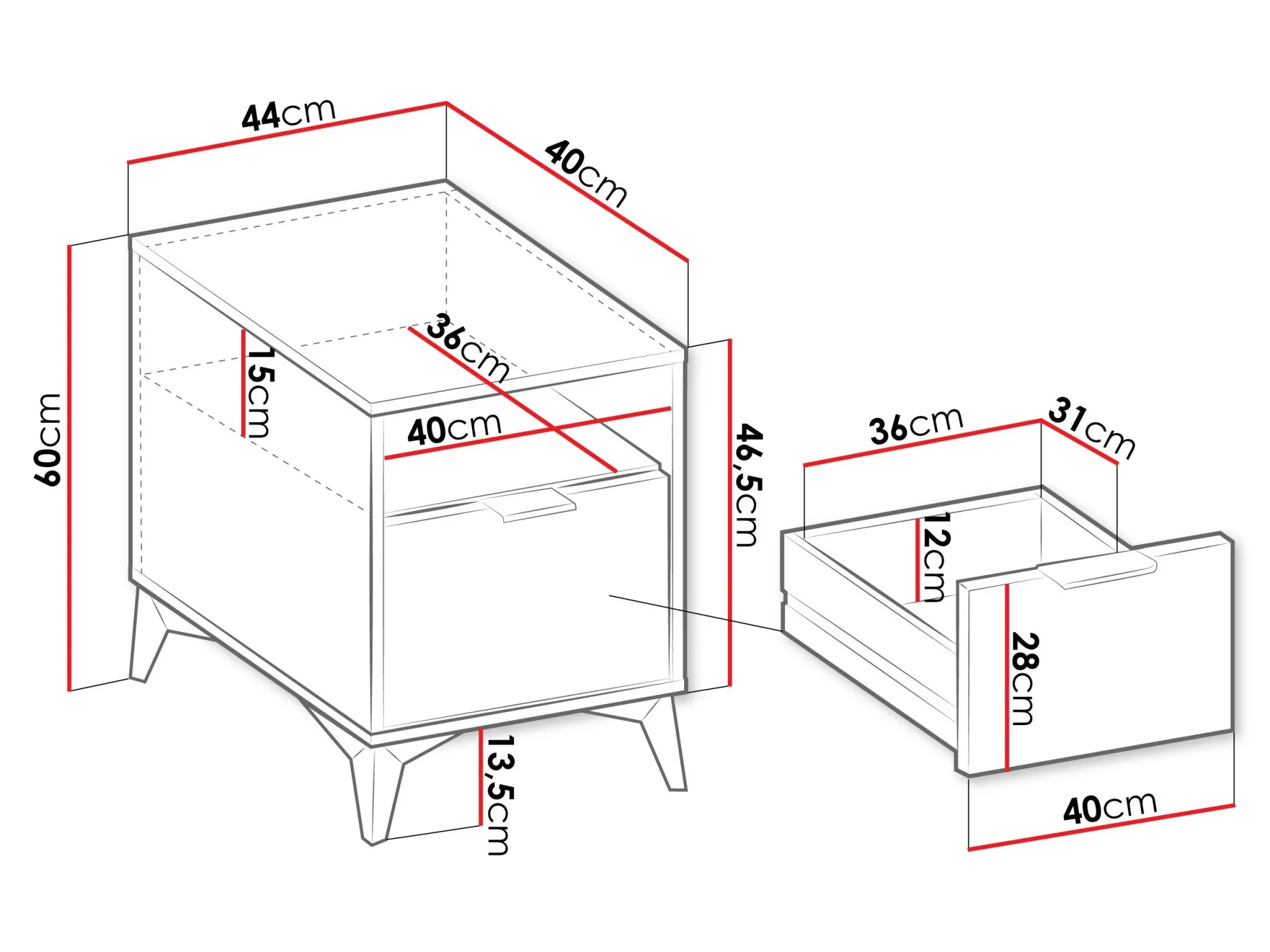 Sengebord Comfivo Citrus I