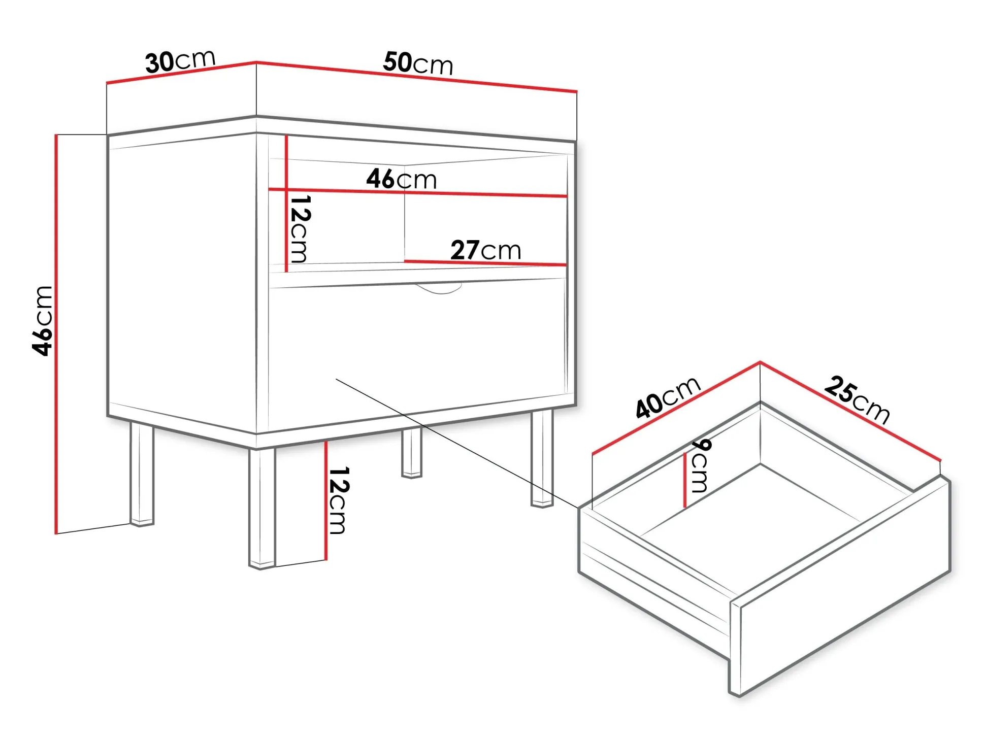 Sengebord Comfivo Elblare