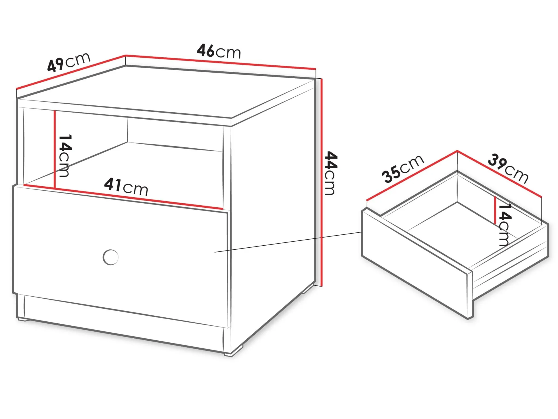 Sengebord Comfivo Lenitas