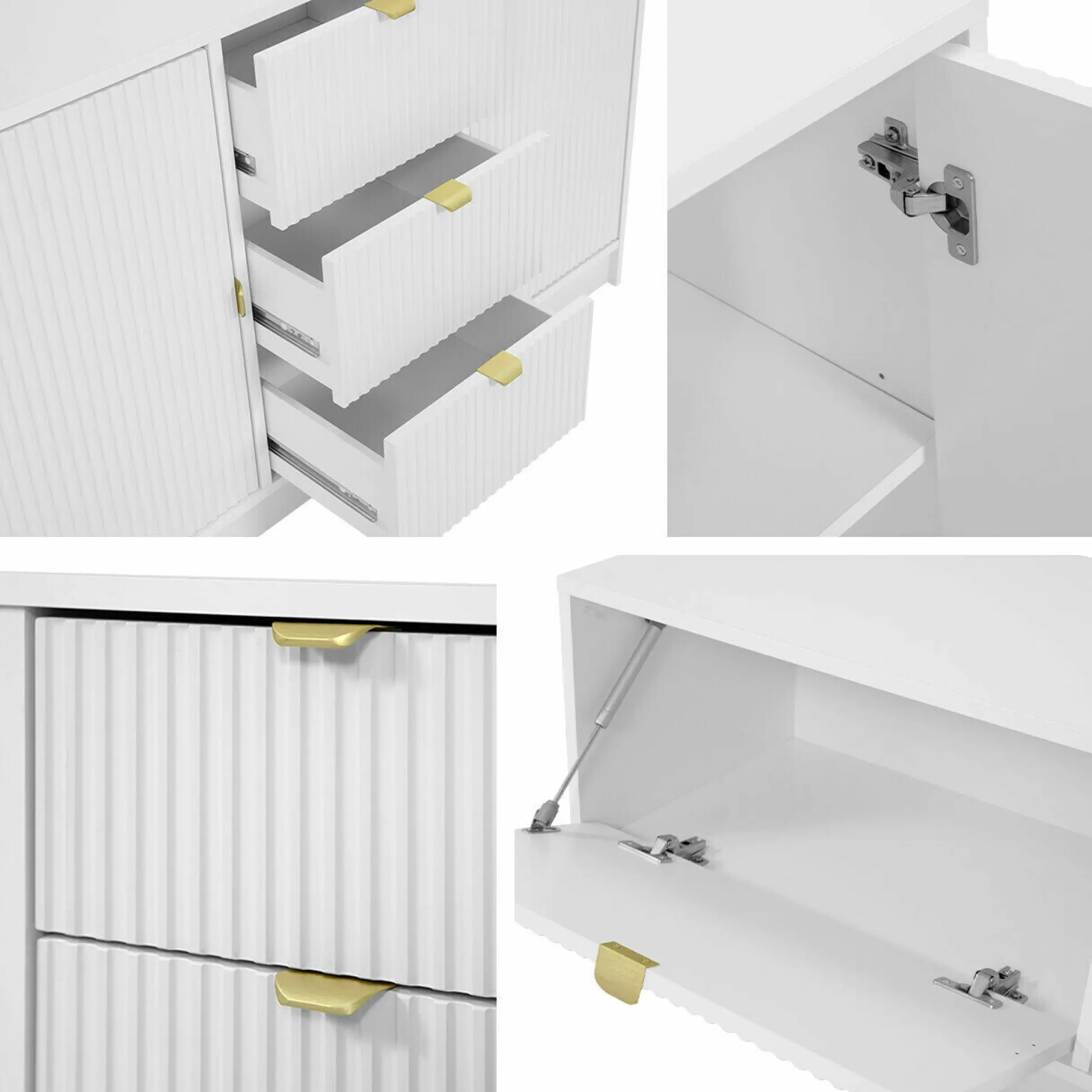 Sengebord Comfivo Papilio (Hvid)