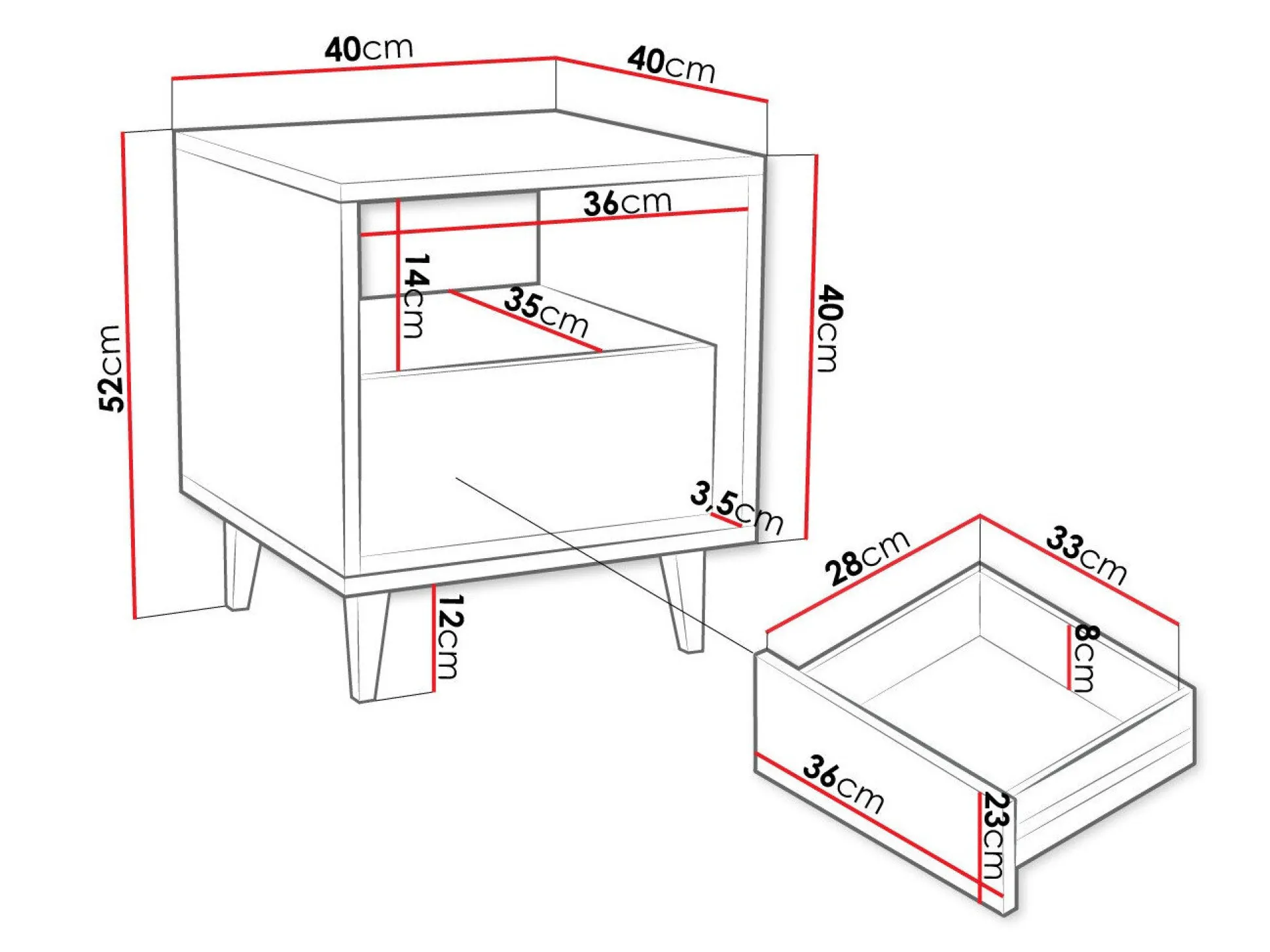 Sengebord Comfivo Romtori