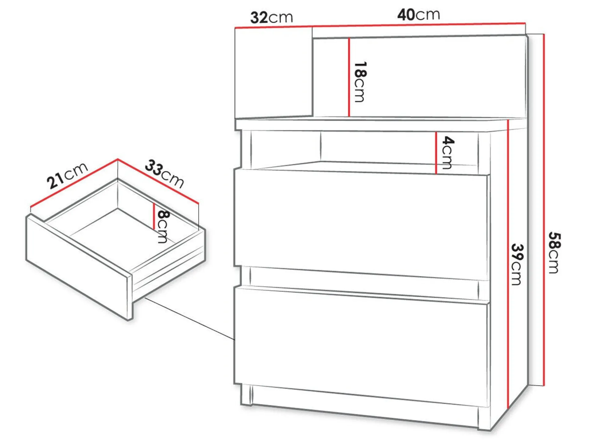 Sengebord Comfivo Structor (Hvid)