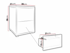 Sengebord Comfivo Tutela (Hvid)