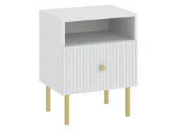 Sengebord Etliva 106 (Hvid + Gylden)