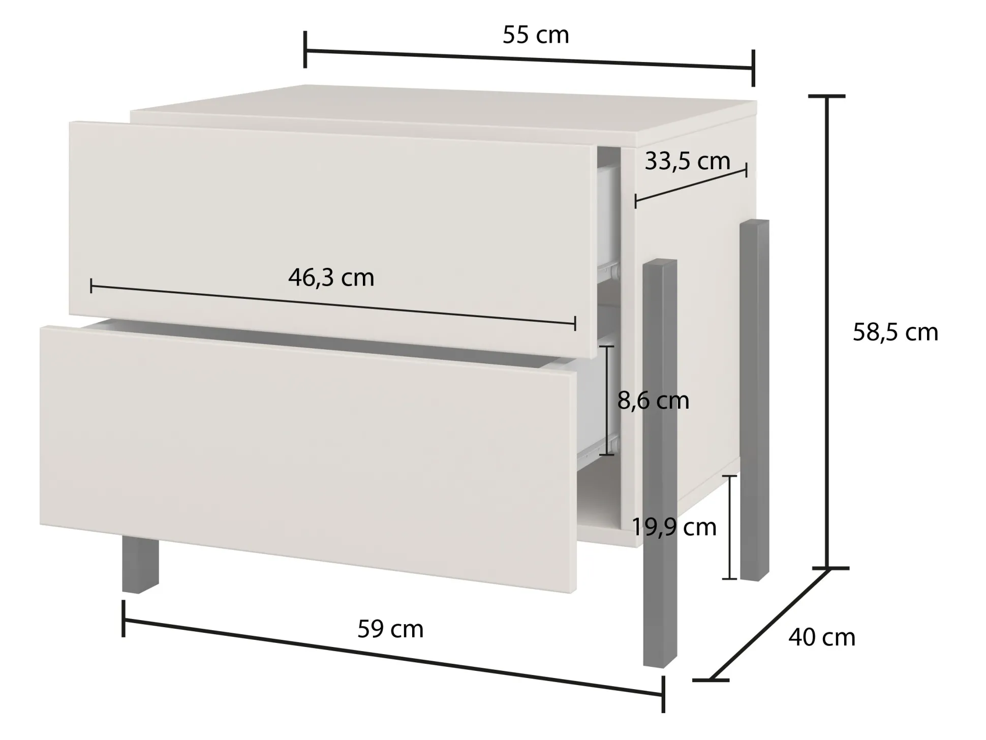 Sengebord Etsore 110