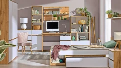 Sengebord Evaropha 109 (Wotan eg + Hvid)