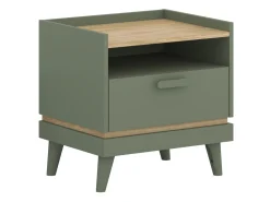 Sengebord Fertalu 102 (Grøn + Egetræ)