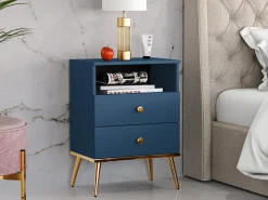 Sengebord Flonovu 111 (Mørkeblå + Gylden)