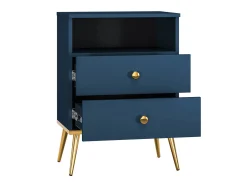 Sengebord Flonovu 111 (Mørkeblå + Gylden)