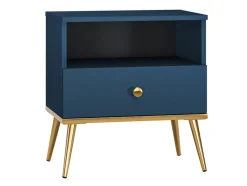 Sengebord Flonovu 105 (Mørkeblå + Gylden)