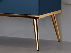 Sengebord Flonovu 105 (Mørkeblå + Gylden)