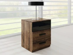 Sengebord Levruvu 107 (Kloster eg + Sort)