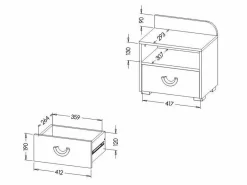 Sengebord Lomteo 111