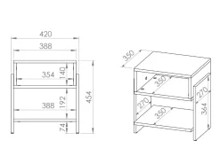 Sengebord Madison 164