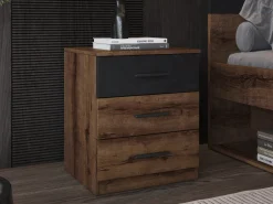 Sengebord Melvele 100 (Kloster eg + Sort)