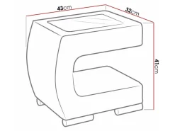 Sengebord Mensa (Soft 029)