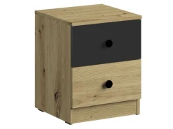 Sengebord Mirelbu 108 (Artisan eg + Sort)